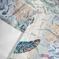 thumbnail image 3 of Valances for Windows Marine Life Sea Turtles Rod Pocket Short Curtain for Bathroom Living Room Bedroom Vintage Fish Corals 1 Panel 54x18in, 3 of 9