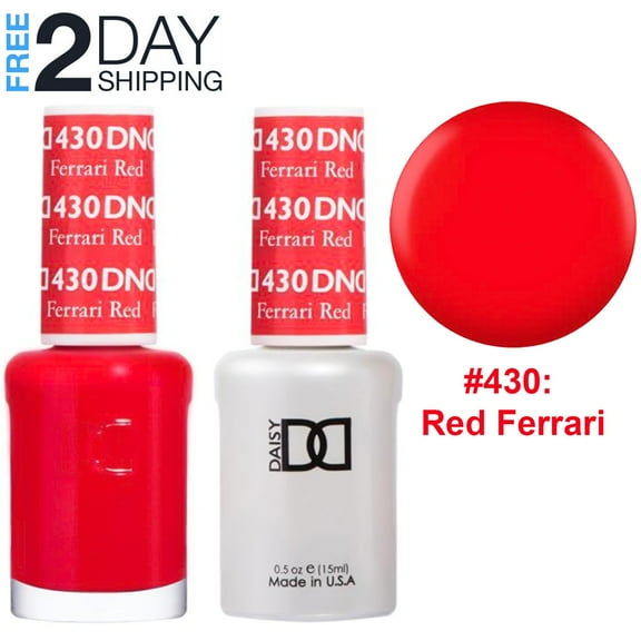 DND Nail Polish Gel & Matching Lacquer Set Duo - 430 Red Ferrari