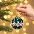thumbnail image 5 of WWG Christmas Tree Ornaments Set, Flock Christmas Balls Decorations, 6Pcs Christmas Tree Hanging Ornaments with Caps and Rope, for Christmas Tree Holiday Decor, Indoor Christmas Decorations, 5 of 9