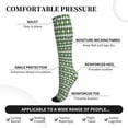 thumbnail image 3 of Bixox Light Green Squares Print Compression Socks,Compression Socks Women & Men Circulation for Medical,Running,Athletic, 3 of 7