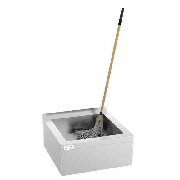 KoolMore 24 in x 24 in Stainless-Steel Floor Mop Sink.