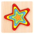 thumbnail image 1 of Juguetes educativos de madera para bebés, rompecabezas cognitivo 3d, adecuado para niños de jardín de infantes (estrellas geométricas) Afortunado Sencillez, 1 of 1
