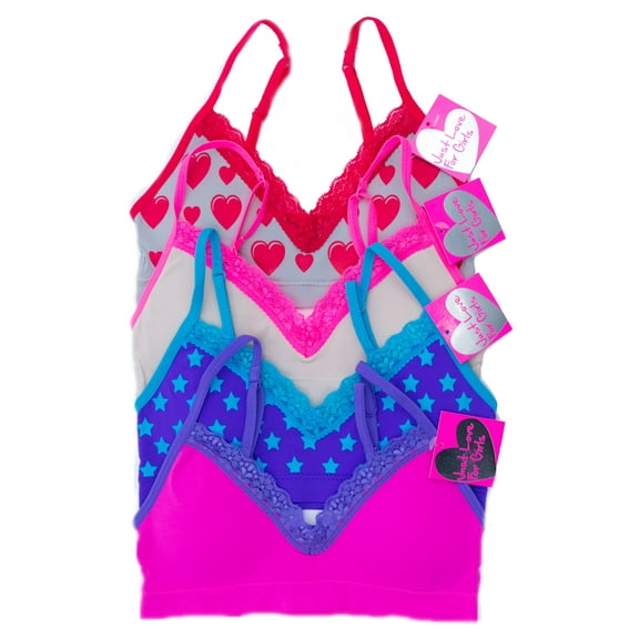 Just Love Girls Bras - Pack of 4 - Comfortable and Stylish Training Bras for Girls (Small)