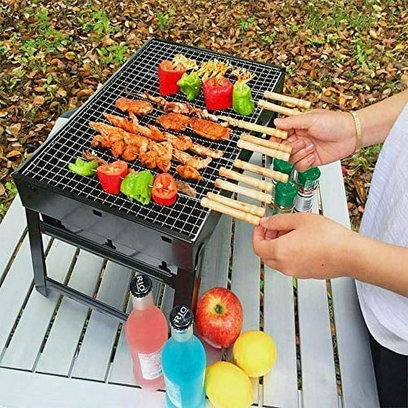 Benn Folding Portable Outdoor Barbeque Charcoal BBQ Grill Oven (BLACK)