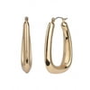 Time and Tru Adult Women's Gold Tone Wide Click Top Metal Hoop Earring