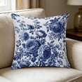 thumbnail image 2 of Ouuluon Pillow Covers Soft Pillow Case, Blue Printed Cushion Case for Living Room Sofa Bedroom Waist Back Support Home Decor, 2 of 7