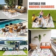 thumbnail image 4 of Botanical Flowers Outdoor Rug for Patio/Deck/Porch, Non-Slip Large Area Rug 5 x 8 Ft, Watercolor Floral Plants Country Indoor Outdoor Rugs Washable Area Rugs, Reversible Camping Rug Carpet Runner, 4 of 8
