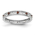 thumbnail image 4 of Auriga Fine Jewelry 925 Sterling Silver Garnet Ring for Women Size 6, 4 of 6