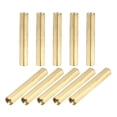 thumbnail image 1 of Unique Bargains M3 x 30mm Female Thread Brass Hex Standoff Pillar Rod Spacer Coupler Nut 25pcs, 1 of 2
