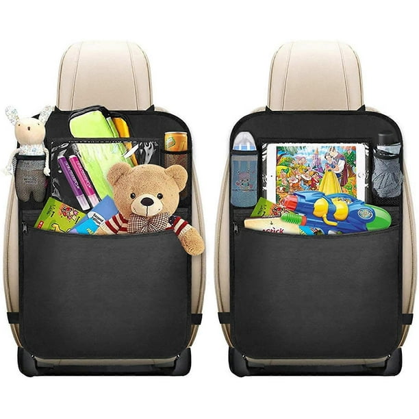Organizador de asiento de coche de 2 piezas con soporte para tableta de 10,6"