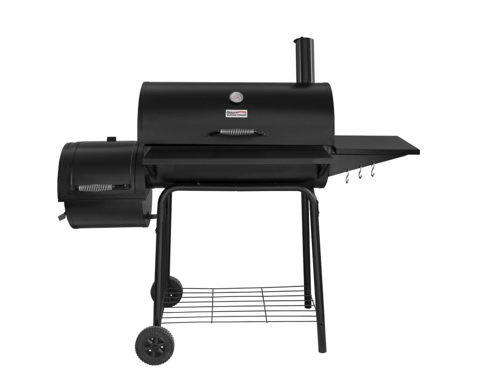 Royal Gourmet CC1830SC 30-Inch Charcoal Grill with Offset Smoker, 811 Square Inches Cooking Area in Total, with Cover Included, Perfect for Backyard Cooking,Black