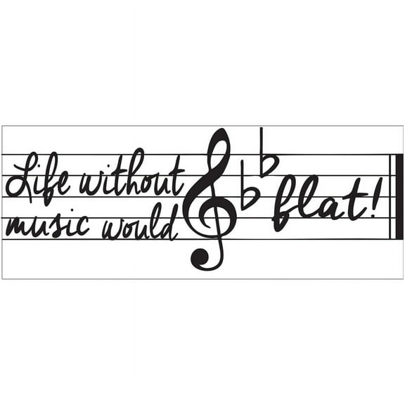 Life Without Music Would B Flat Metal Sign
