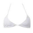 thumbnail image 4 of Womens Summer Halter Bikini Top Sexy Triangle Padded Push Up Bra V-Neck Solid Spaghetti Strap Swimsuit Tops, 4 of 7