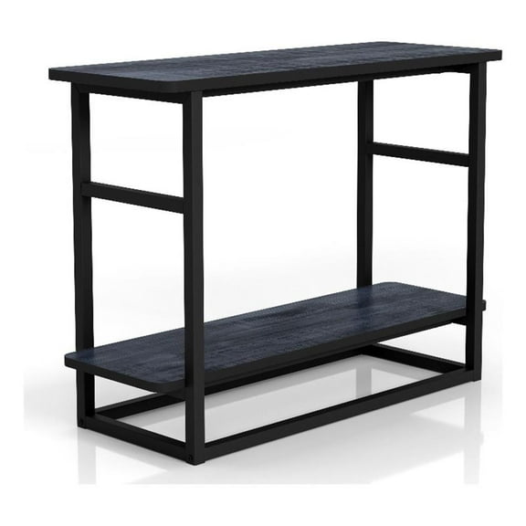 Furniture of America Froy Transitional Wood End Table in Navy Blue