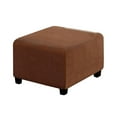 thumbnail image 1 of Guardoinrt Square Footstool Cover High Elastic Not Easily Faded Easy To Install Fine Workmanship Polyester Light coffee S, 1 of 6