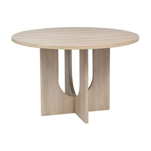 Best Master Furniture Camden Round Dining Table, Light Oak