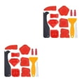 thumbnail image 2 of Guardoinrt Caulk Tool Kit Reusable Multi Angle Scraper Remover Glass Glue Applicator Spreader Finishing Set Window Kitchen Black 2Set, 2 of 6