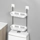 thumbnail image 4 of Estantería blanca para inodoro | Organizador autoadhesivo con ganchos | Estantería moderna de plástico de 3 niveles para baño y cocina, 4 of 7