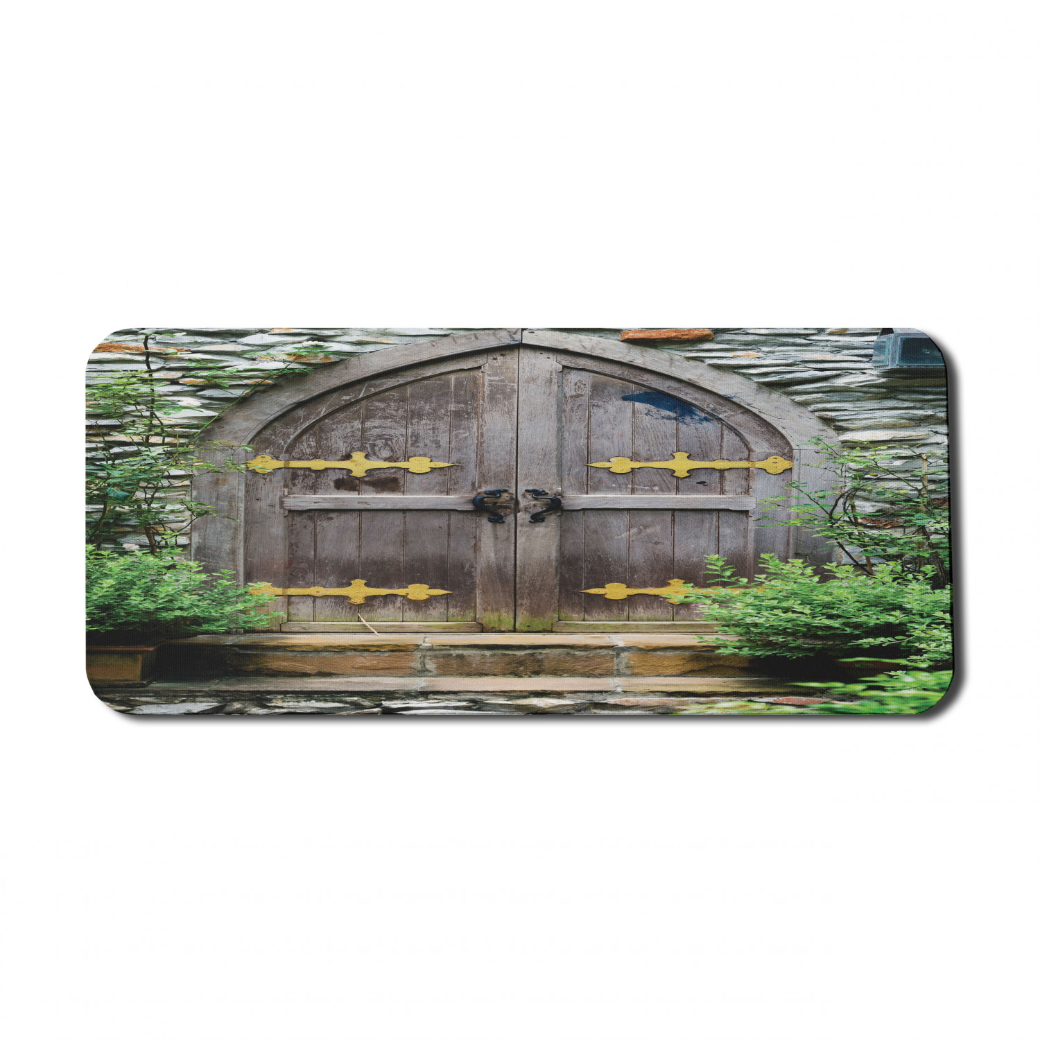 Rustic Computer Mouse Pad, Unique Castle Traditional Middle Age ...