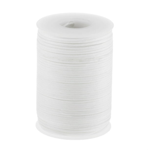 Hilo encerado para coser cuero 150D 1 mm mano cuero Blanco Hilo trenzado de poliéster encerado