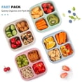 thumbnail image 5 of 1 Pce Contenants à Collation, Boîte à Lunch Bento Divisée avec Couvercles Transparents, Contenants à Repas Réutilisables pour Adultes, Sans BPA, 4 Compartiments Contenants de Stockage Alimentaire pour Personnes Travail Voyage, Bleu, 5 of 5