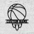thumbnail image 4 of Craftnamesign Custom Basketball Metal Wall Art LED Light, Personalized Sport Player Name Sign, 4 of 5