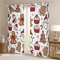 thumbnail image 2 of Castle Fairy Teens Xmas Snowman Black Out Curtains,Gingerbread Man Curtains Pack of 2 (42x63 Each),Festival Xmas Bedroom Curtains,Microfiber Bedroom Decor, 2 of 6