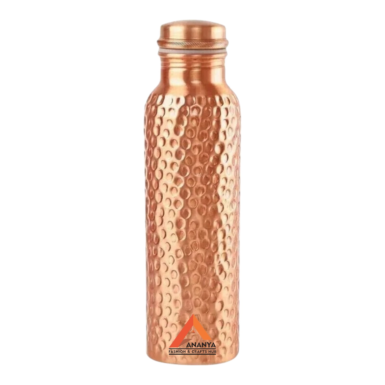Hammered Copper Water Bottle 950 ml Ayurvedic Pure Copper Vessel For Drinking Health Benefits