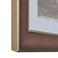 thumbnail image 3 of 3-1/8" Polystyrene Contemporary Modern Picture Frame by WholesaleArtsFrames-com 11x14, 1604 Series Cherry & Gold - Made in USA, 3 of 5