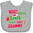 thumbnail image 3 of Inktastic Who Needs Santa when I Have Grammy Boys or Girls Baby Bib, 3 of 4