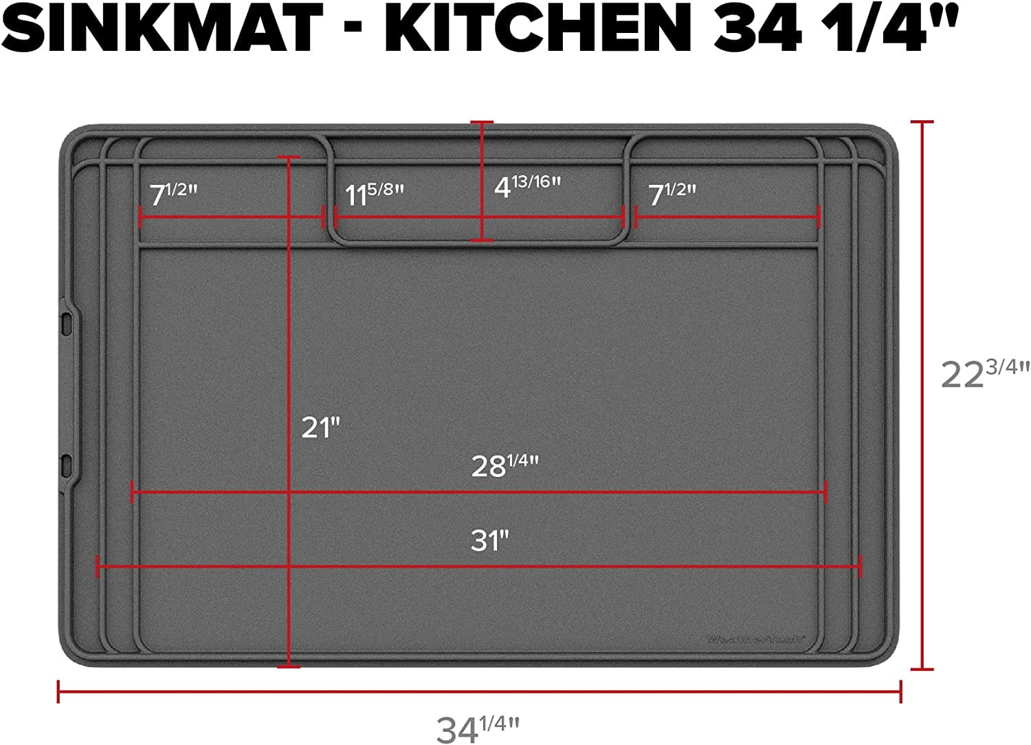 WeatherTech Under The Sink Mat 1 Gallon Waterproof Cabinet Liner Prote