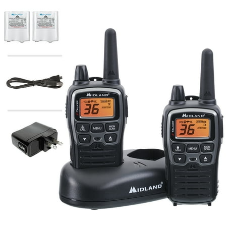 UPC: 0046014511712 | Midland X-Talker T71VP3 RFS Two-Way Radio 38-mile Walkie Talkies 36 Channels 21 Privacy Codes Black