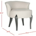 thumbnail image 4 of SAFAVIEH Mora Modern Style Glam French Leg Vanity Chairs, Beige (23.4 in. W x 24.8 in. D x 22.4 in. H), 4 of 7