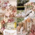 thumbnail image 3 of Kit de arco de guirnalda de globos, decoraciones de fiesta de oro rosa, globos dorados metálicos blancos, rosas y marrones para cumpleaños, Baby Shower, 50 Uds., 3 of 3