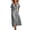 Dark Gray, variant on Women's V-Neck Wrap Maxi Dress | Short Sleeve Side Button Casual Long Dress with Pockets, Flowy Boho Summer Sundress