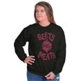 thumbnail image 3 of Beets Not Meats Clean Eating Veggie Unisex Plus Fleece Graphic Sweatshirt Brisco Brands 2X, 3 of 5