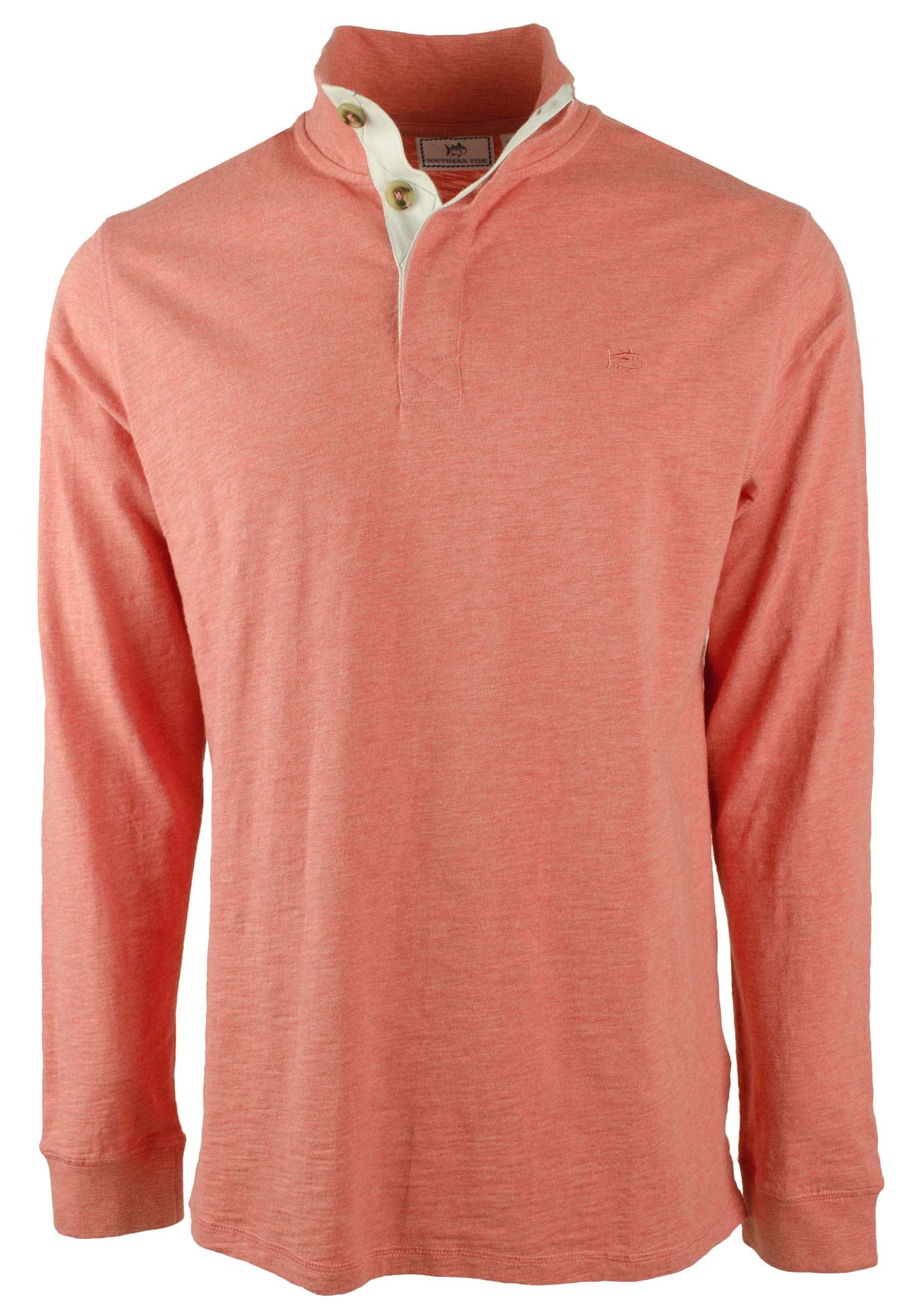 Southern Tide Home Mens LS Heather Gulf Stream Pullover Shirt 