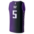 thumbnail image 3 of Men's Fanatics De'Aaron Fox Purple Sacramento Kings Fast Break Replica Player Jersey - Statement Edition, 3 of 3