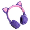 thumbnail image 4 of Oreja De Gato Bluetooth 5.0 Auriculares LED Cancelación De Ruido Jóvenes Niños Lindos Auriculares Soporte Tarjeta De MemoriaPúrpura, 4 of 5