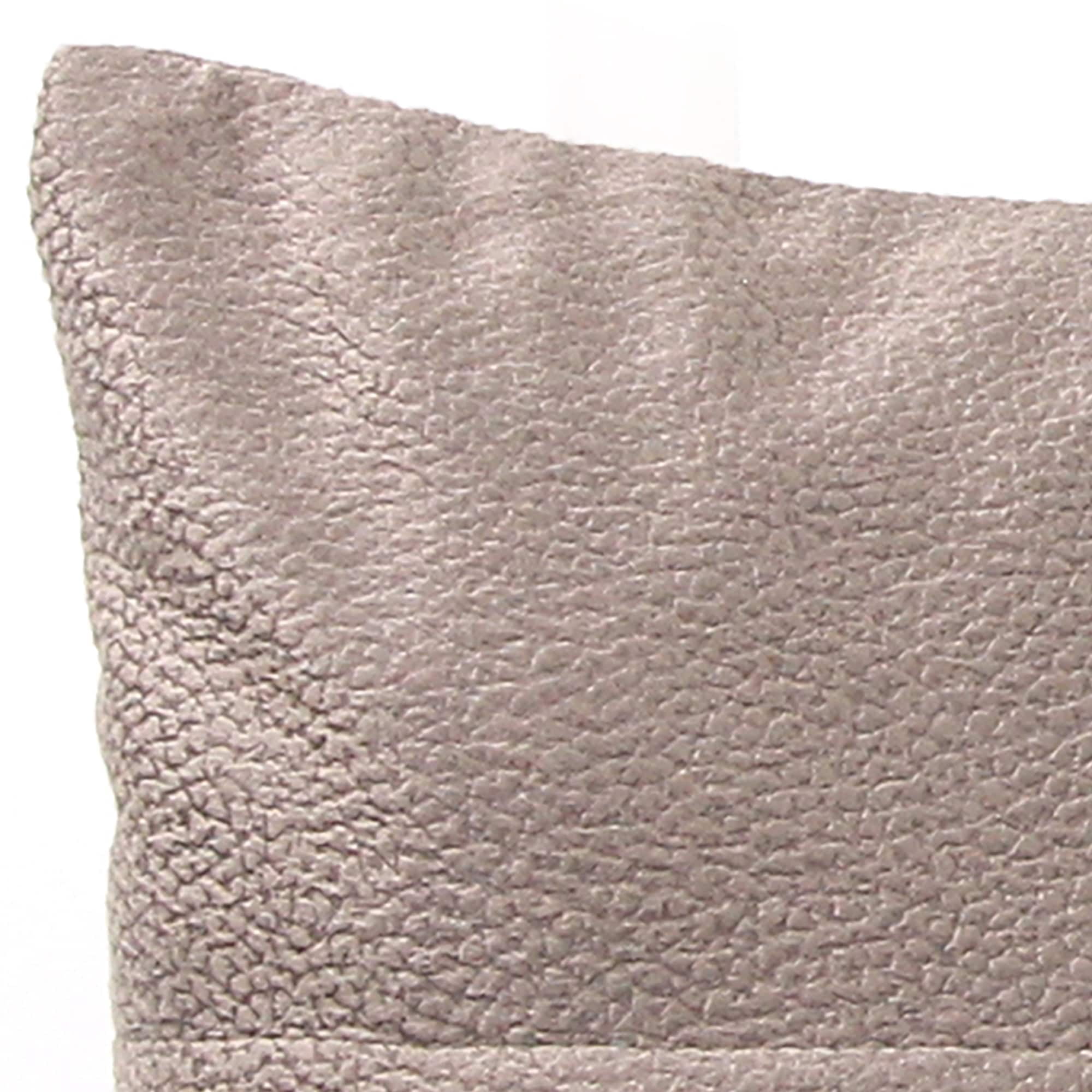Jordan Manufacturing 20" x 14" Mushroom Solid Rectangular Reversible Decorative Lumbar Throw Pillow with Front Buttons