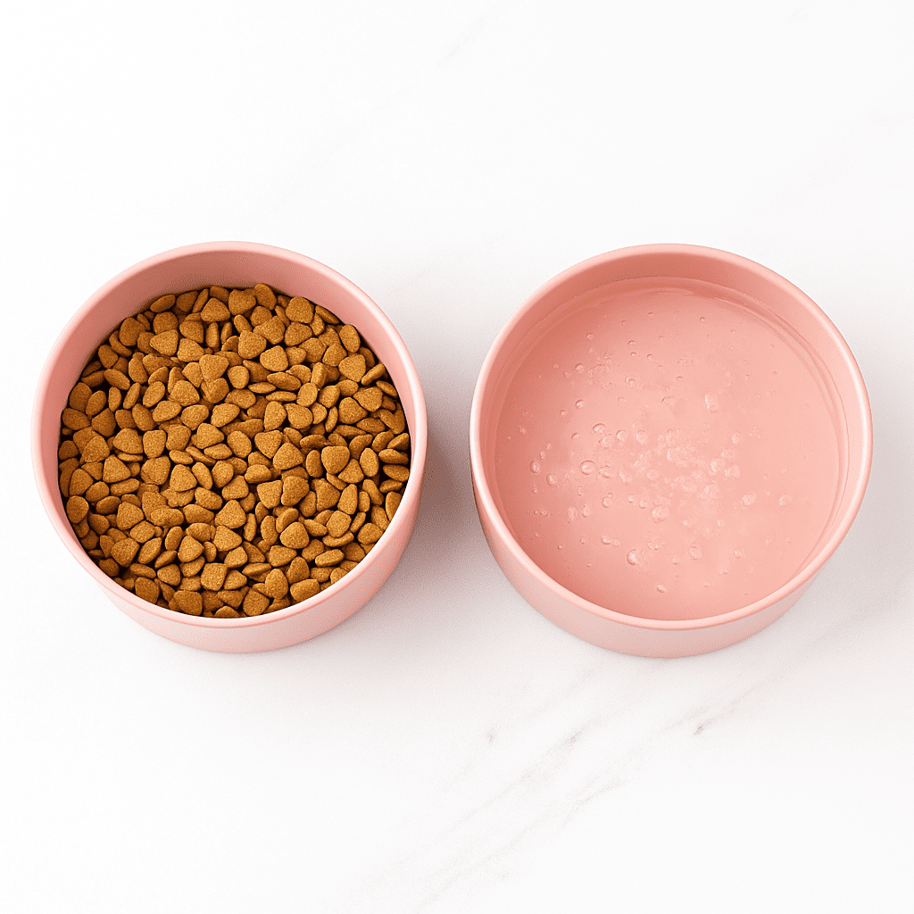 Ceramic Dog and Cat Bowl – Pink, 30oz/900ml Non-Slip Food and Water Dish – Durable, Easy to Clean, Dishwasher Safe Feeding Bowl for Small & Medium Pets