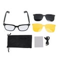 thumbnail image 2 of Lunettes AI Traduction 100+ Langues Temps Réel Intelligent pour Voyage Social Écouter de la Musique Appel avec Micro Haut-Parleur Lentille Polarisée SG-19, 2 of 7