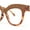 Beige Light Tortoise - Clear, variant on Nerdy Oversized Thick Plastic Horn Rim Blue Light Filter Computer Glasses Tortoise Beige