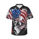 thumbnail image 1 of Fotbe Largemouth Bass Fish in USA Camisa Hawaiana para Hombre Unisex – Camisa Casual de Verano con Botones de Manga Corta de Algodón y Lino,3X-Large, 1 of 7
