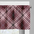 thumbnail image 5 of Ambesonne Fashion Valance & Curtain, Retro Plaid Pattern Art, 55"x30", Dark Fuchsia and Pale Pink, 5 of 7