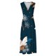 thumbnail image 5 of Vestido Corto de Verano de Moda sin Mangas con Cuello en V Impreso Vestido Casual Grande Del Doblado para Diario, 5 of 5