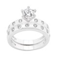 thumbnail image 2 of Bezel Set Round Cut Bridal Ring Set, 2 of 4