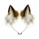 thumbnail image 5 of Diadema con orejas de zorro, decoración creativa estilo Lolita, regalo divertido para cosplay, carnaval o cumpleaños. Blanco Marrón, 5 of 9