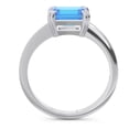thumbnail image 4 of 2.50 Carat Emerald Cut Blue Topaz Gemstone Sparkle Engagement Ring for Ladies Solid 18K White Gold Size 11 by Diamond Capitals, 4 of 8