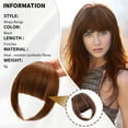 thumbnail image 1 of relayinert Stable Fixation Clip In Bangs Hair Extensions For Party And Dinner Metallic Bangs Hair Clip Lifelike Light Brown, 1 of 6
